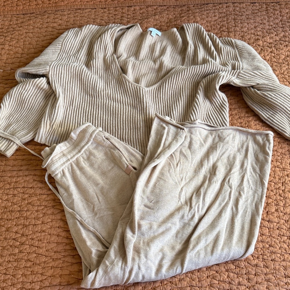 Lunya Beige Knit Lounge Set - Picture 5 of 7